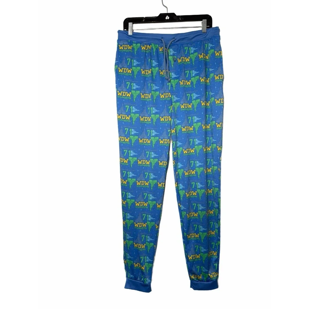 Disney Parks Walt Disney World WDW 71 Lounge Pants Castle Draw String Pocket - L - Picture 4 of 8